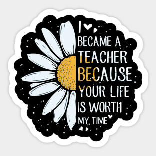 I BECAME A TEACHER FOR AUTISM Sticker